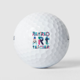Balles De Golf Professeur d'art à la retraite Enseignement Cadeau