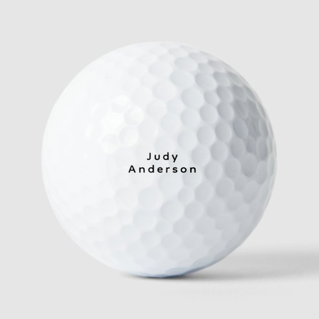 Balles De Golf Professionnel Simple Moderne Élégant Votre Nom (Recto)