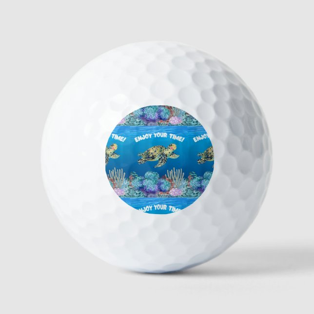 Balles De Golf Profitez de la tortue (Recto)