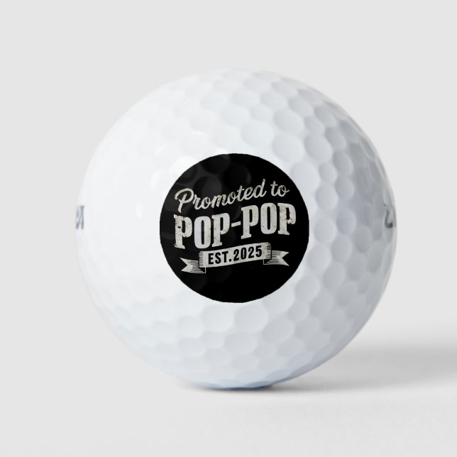Balles De Golf Promu À Pop-Pop Est 2025 Première Pop-Pop (Devant)