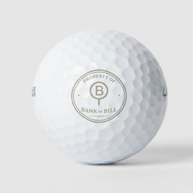 Balles De Golf Propriété de la Banque de Bill Édition Institution (Devant)