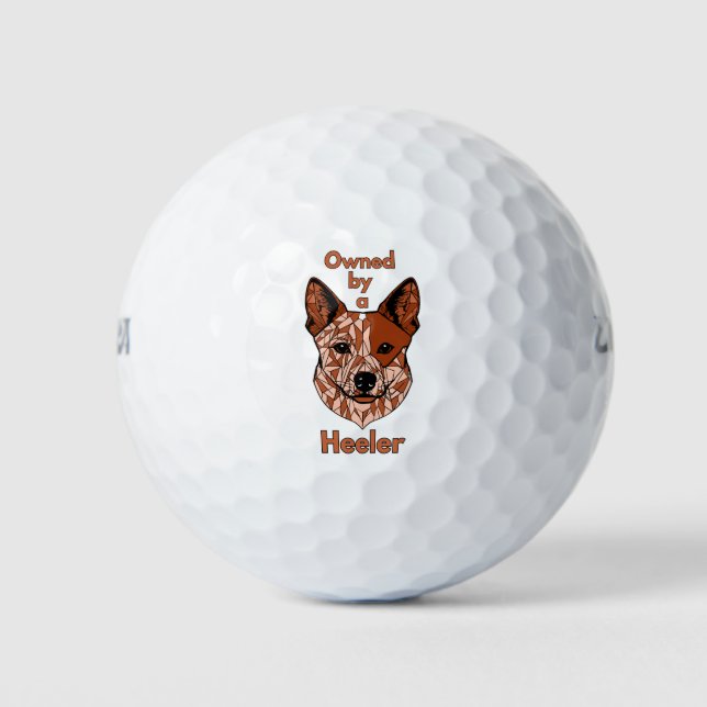 Balles De Golf Propriété d'un Heeler (rouge) (Devant)