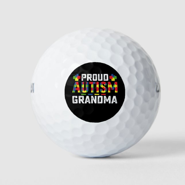 Balles De Golf Proud Autism Grandma Awareness Autistic Family (Devant)