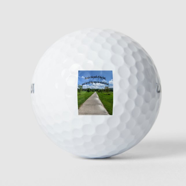 Balles De Golf Proverbes 4:26 (Devant)