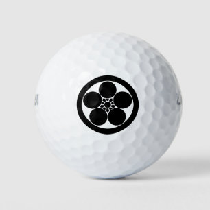 Balles De Golf Prunier umebachi de style dans un cercle