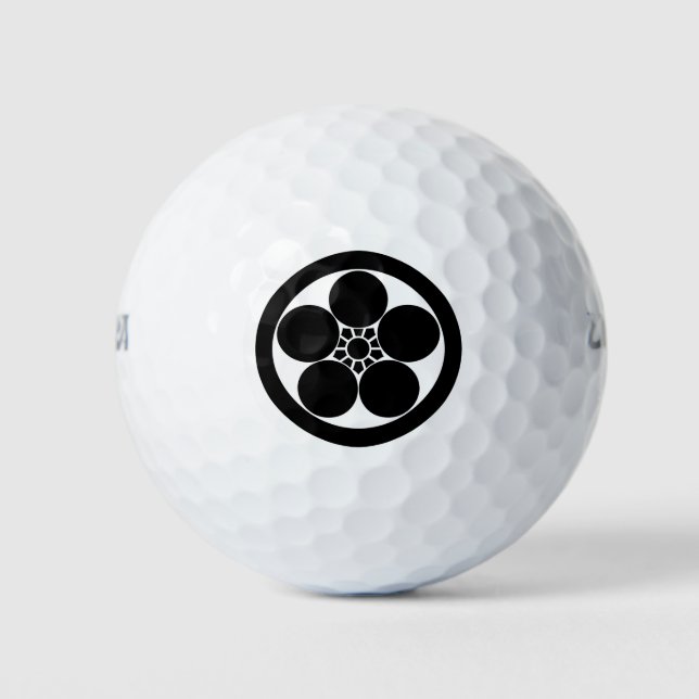 Balles De Golf Prunier umebachi de style dans un cercle (Devant)