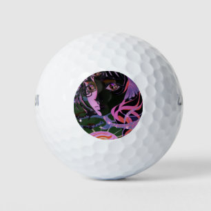 Balles De Golf Psychédélique 3ème Oeil Anime Girl