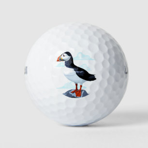 Balles De Golf Puffin Cute Oiseau de mer Atlantique