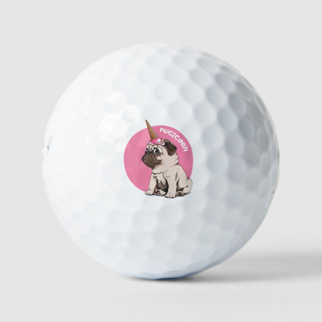 Balles De Golf Pugicorn (Devant)
