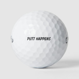 Balles De Golf 'Putt Happens' Rappel léger : en rire