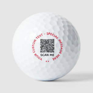 Balles De Golf QR Code Scan Info Texte et couleur Boules de golf