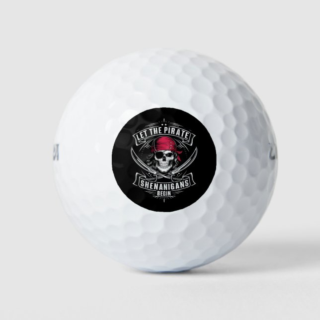 Balles De Golf Que les frasques de pirates commencent crâne d'Hal (Devant)