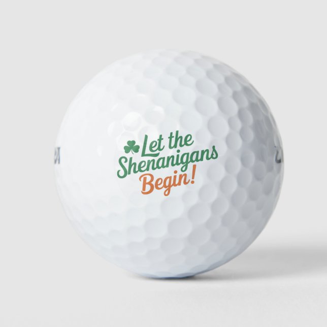 Balles De Golf Que les Shenanigans commencent Drôle de Saint-Patr (Devant)