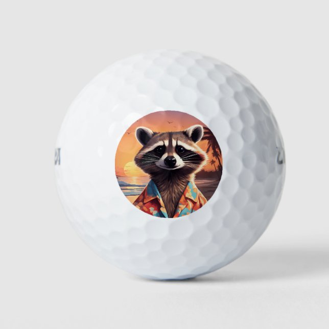 Balles De Golf Raccoon Holiday (Devant)