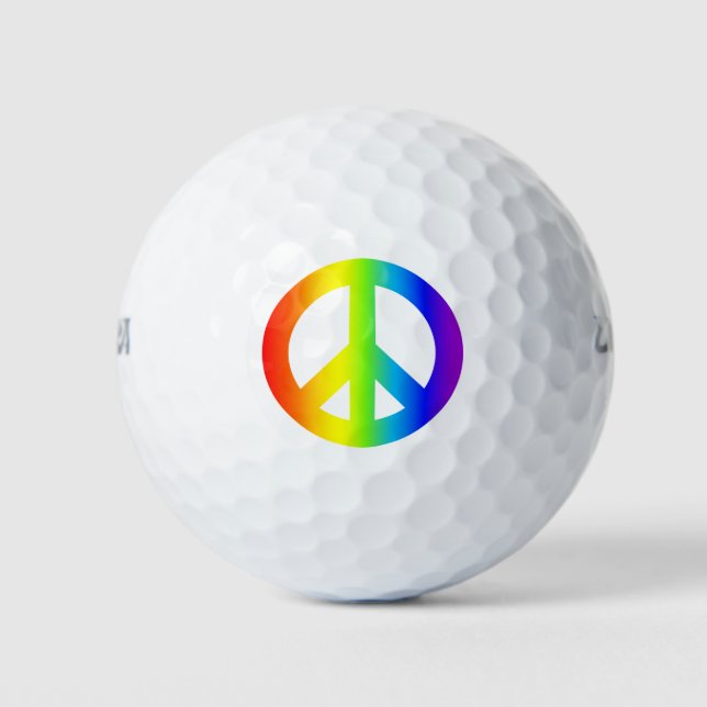 Balles De Golf Rainbow Peace (Devant)