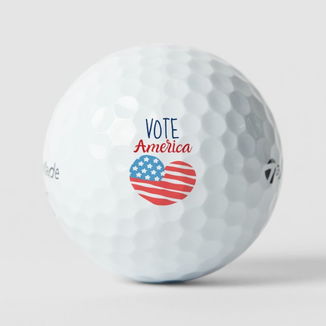 Balles De Golf Rappel pour 'Votez l'Amérique' Fierté civique Patr (Recto)