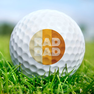 Balles De Golf Rayé Rétro Papa Radical