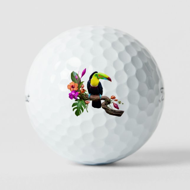 Balles De Golf "Rayonnement des forêts tropicales" (Recto)