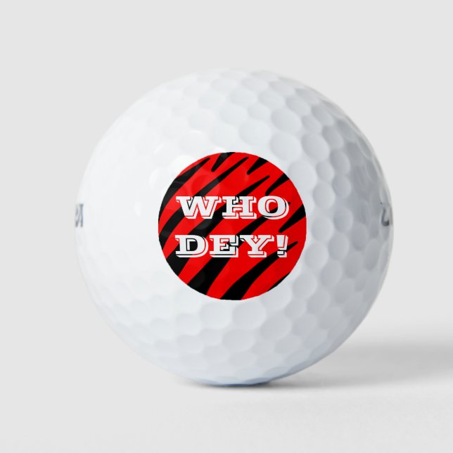 BALLES DE GOLF RAYURES ORANGE ET NOIR  (Devant)