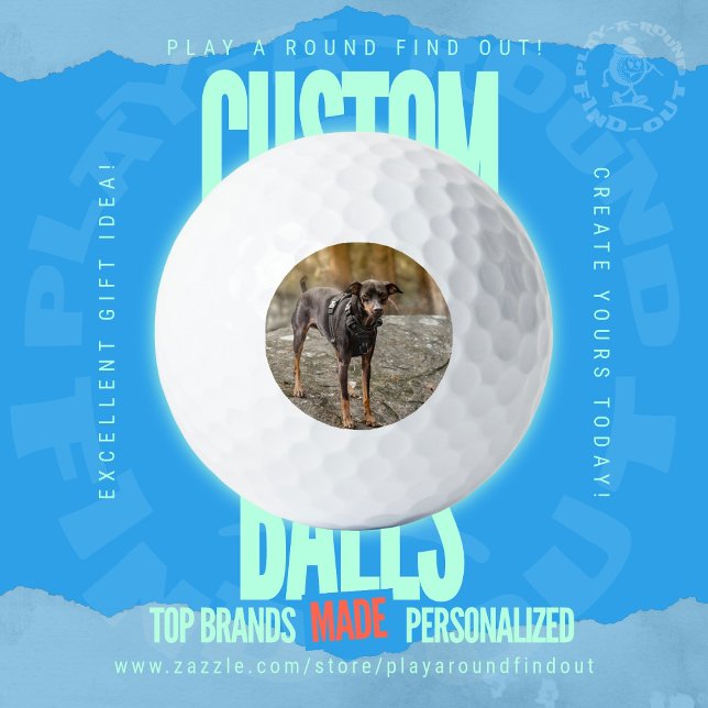 Balles De Golf Real Custom Photo Gift For Golfers Titleist Pro V1 (Custom golf balls by Play A Round Find Out, Placeholder photo allows for easy replacement of yours)