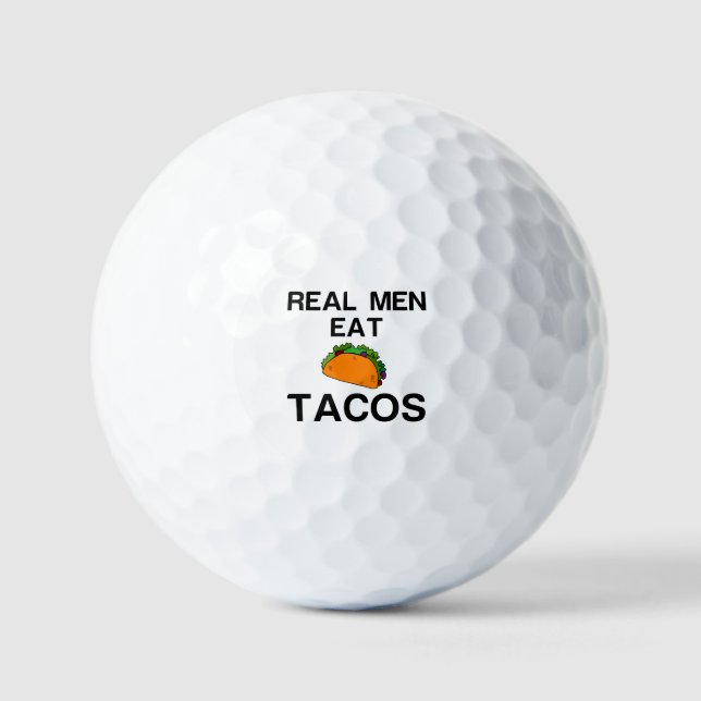 BALLES DE GOLF REAL MEN EAT TACOS (Recto)