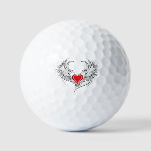 Balles De Golf Red Angel Coeur avec ailes