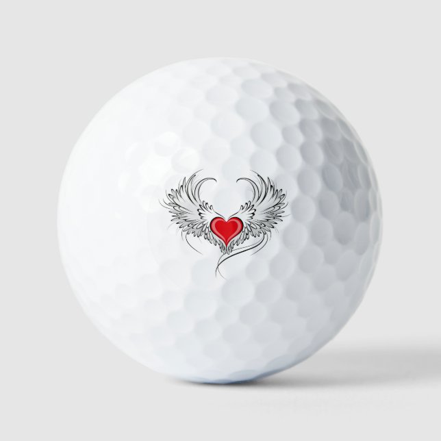 Balles De Golf Red Angel Coeur avec ailes