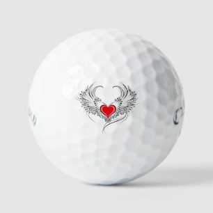 Balles De Golf Red Angel Coeur avec ailes