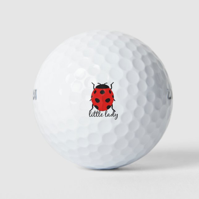 Balles De Golf Red & Black Baby Ladybug mignon Red Ladybug Insect (Devant)