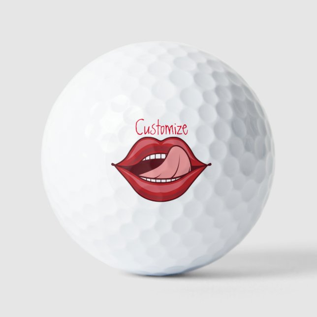 Balles De Golf Red Lips Open Mouth Thunder_Cove (Recto)