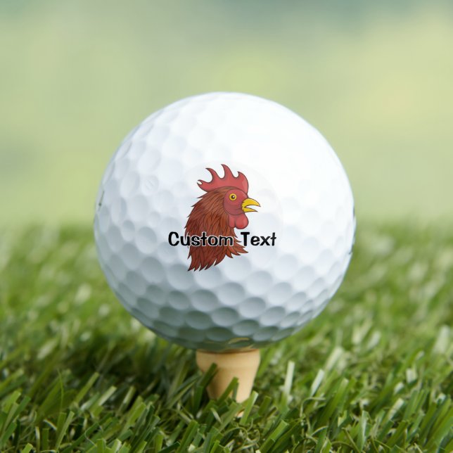 Balles De Golf Red Rooster's Head Golf Balls (T-shirt Insitu)