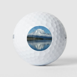 Balles De Golf Reflet du mont Moran dans le Grand Teton