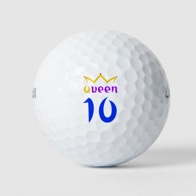 Balles De Golf Reine 10 (Devant)