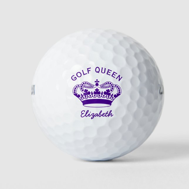 Balles De Golf Reine de golf couronne violette (Devant)