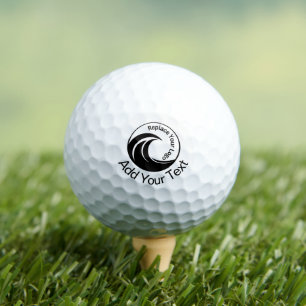 Balles De Golf Remplacement du logo minimaliste & Texte personnal