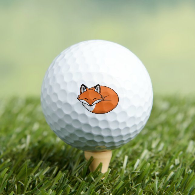 Balles De Golf Renard de dessin animé endormi (T-shirt Insitu)