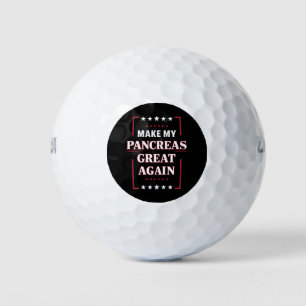 Balles De Golf Rendez Mon Pancréas Grande Encore Sensibilisation