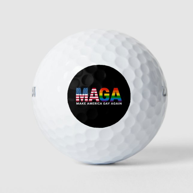 Balles De Golf Rendre l'Amérique gay à nouveau Gay pride 2025 LGB (Devant)