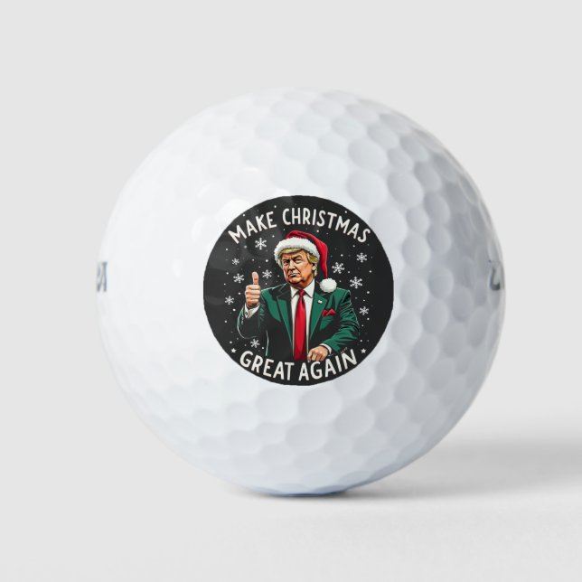 Balles De Golf Rendre Noël super à nouveau moche Noël Sweat Trump (Devant)