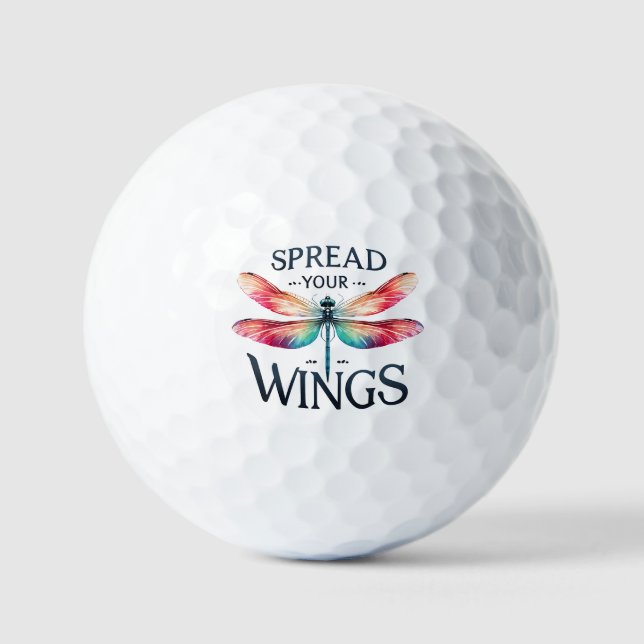 Balles De Golf Répandre vos ailes - libellule artistique (Recto)
