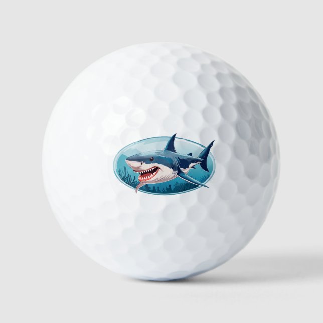 Balles De Golf Requin terrifiant (Recto)