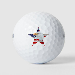 Balles De Golf Respectueux Aigle, Le Drapeau Américain, Patriotiq