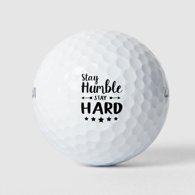Balles De Golf rester humble rester dur (Devant)