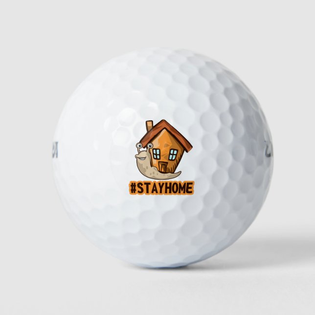 Balles De Golf Restez à la maison (Devant)