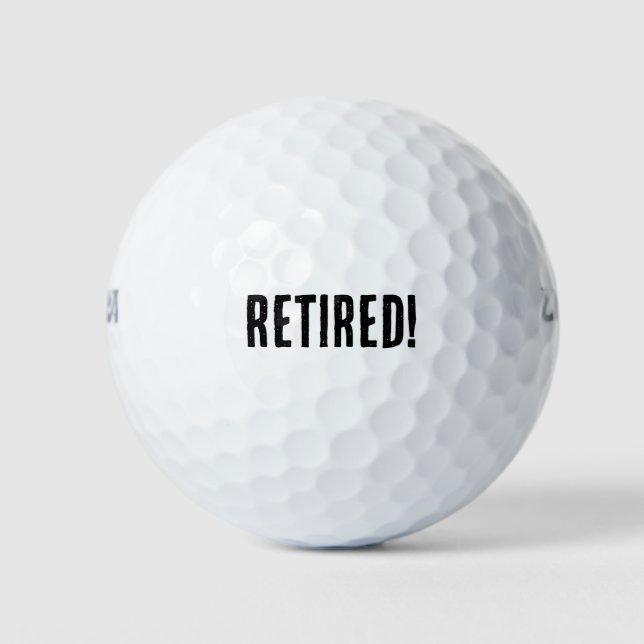 BALLES DE GOLF RETIRED CUSTOM GOLF BALL  (Devant)