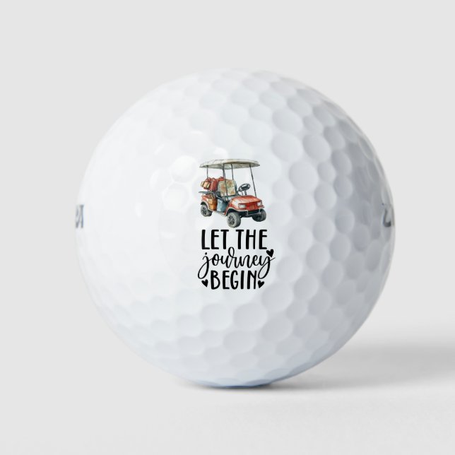 Balles De Golf Retraite de golf - que le voyage commence pour le  (Devant)