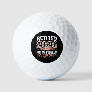 Balles De Golf Retraitée 2026 Plus Mon Problème Fleurs Femmes