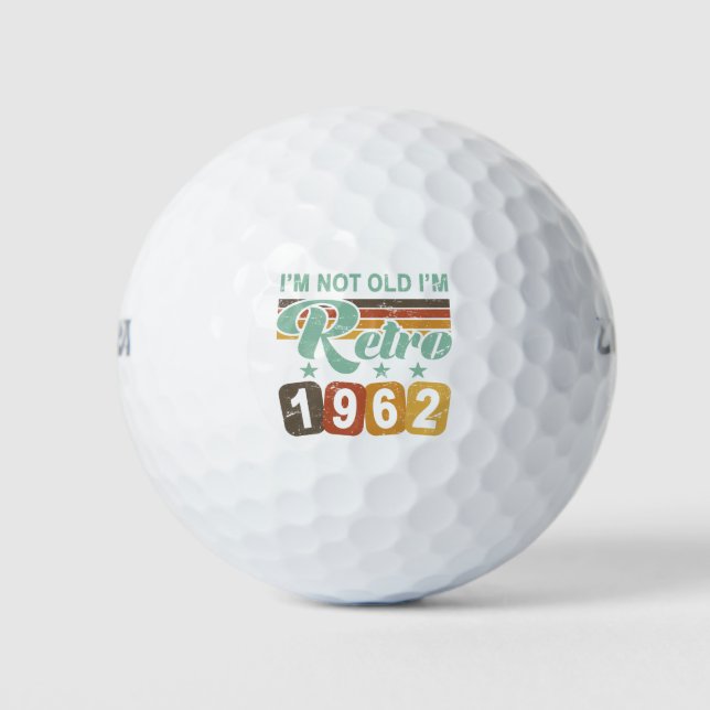 Balles De Golf Retro 60th Birthday 1962 (Devant)