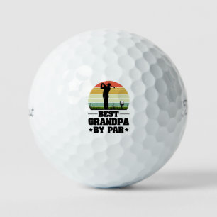 Balles De Golf Retro Best Grandpa By Par Golf Jour des grands-p