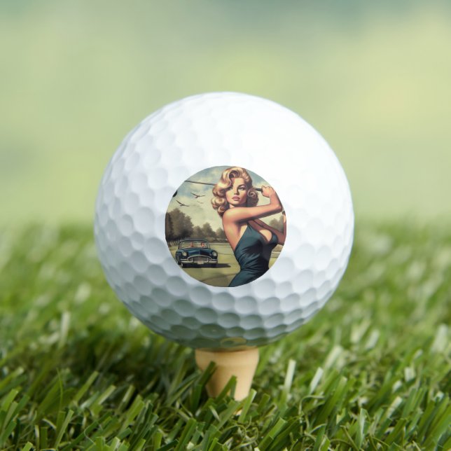 Balles De Golf Retro Golf Girl (T-shirt Insitu)